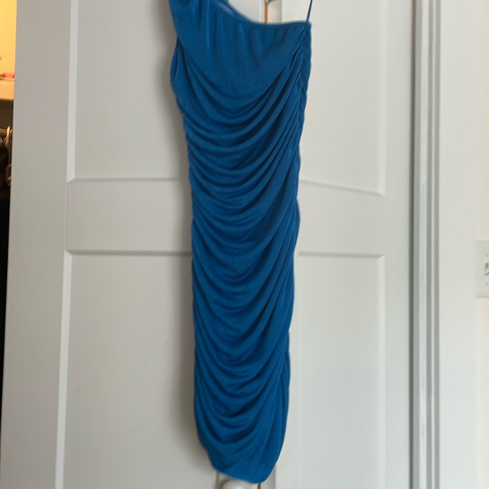 Cute blue, one shoulder dress